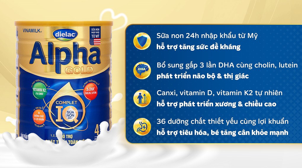 Dielac Alpha Gold IQ: Giải Pháp Dinh Dưỡng Toàn Diện Cho Trẻ Em