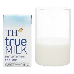 Sữa tươi tiệt trùng có đường TH True Milk 4*110ml 9 loc 4 hop sua tuoi tiet trung co duong th true milk 110ml 9134329