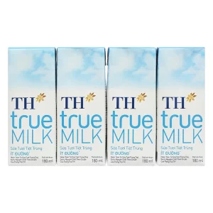 Sữa tươi tiệt trùng ít đường TH True Milk 4*180ml