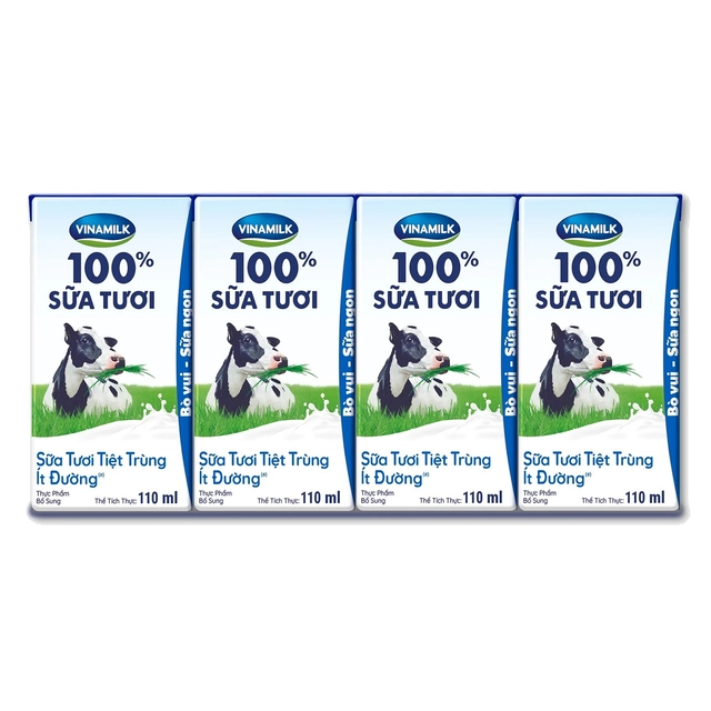 sua-tuoi-tiet-trung-it-duong-vinamilk-4-110ml-10 sữa tươi tiệt trùng ít đường Vinamilk
